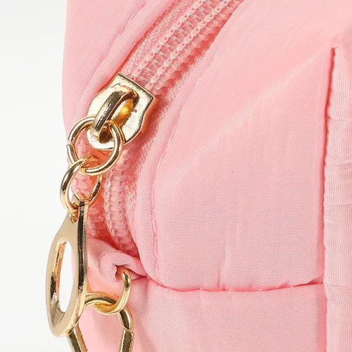 Bolsa De Maquillaje Cuadrada Octogonal Rosa