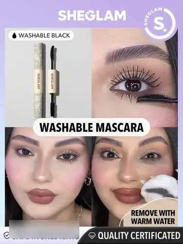 Sheglam Mascara De Pestañas Volumen Y Longitud Maquillaje Color Washable Black