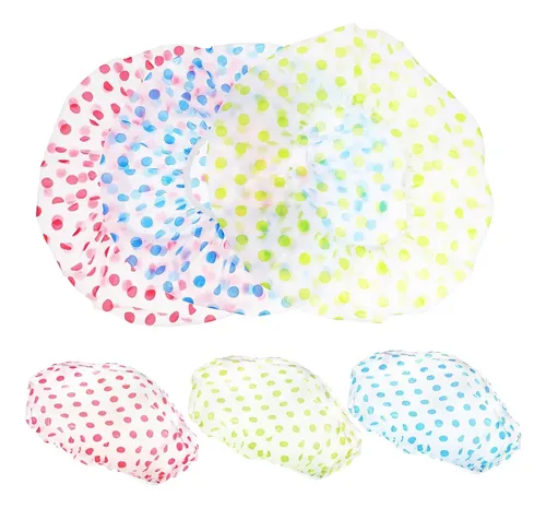 Gorros Ducha Impermeables 6 Unidades Baño Cabello Reutilizab