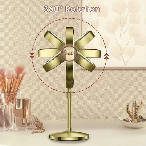 Espejo De Maquillaje Milprox 20 Cm Con Aumento 10x Y 3 Luces