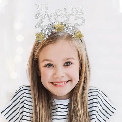 2pcs Diadema De Año Nuevo Para Mujeres Fiesta 2025