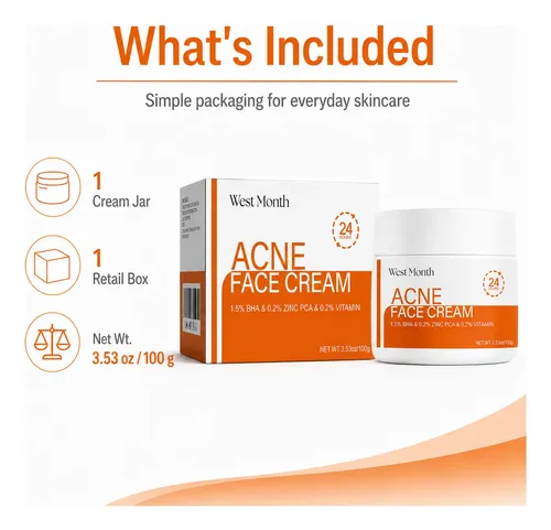 Crema Facial Suave Con Ácido Salicílico Para Acné