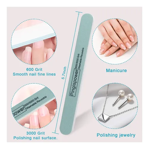Pingispower Set 10 Limas Y Buffers 600/3000 Doble Cara