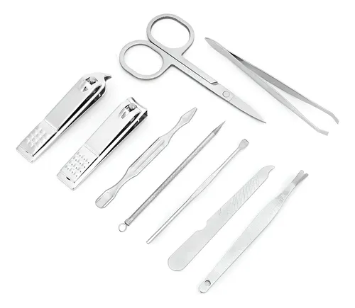 Cortaúñas Ear Pick De Acero Inoxidable, 9 Unidades &ae