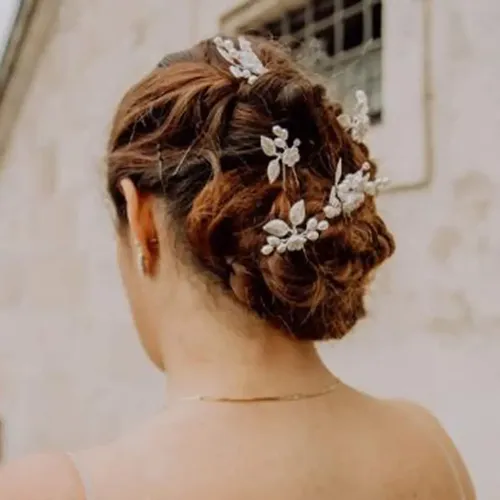 Pinzas For El Pelo Con Flores For Novias, Accesorios For El