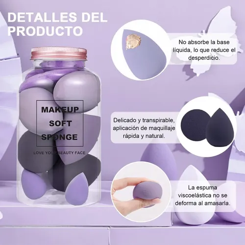 Esponja De Maquillaje Multifuncional 3 En 1, Esponja