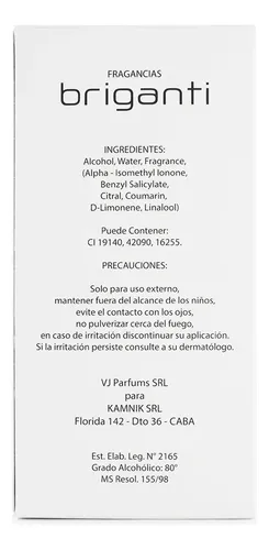 Perfume Mujer Parfum Colonia Fragancia Edp 100 Ml Briganti