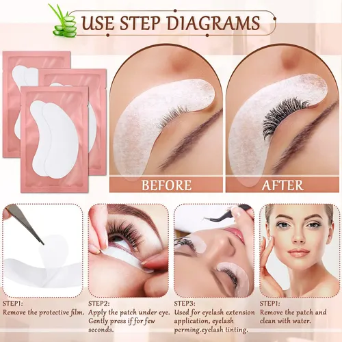 1000 Pares De Almohadillas De Gel Para Los Ojos Kit
