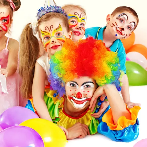 Peluca Afro Payaso Colores Arcoíris Disfraz Fiesta