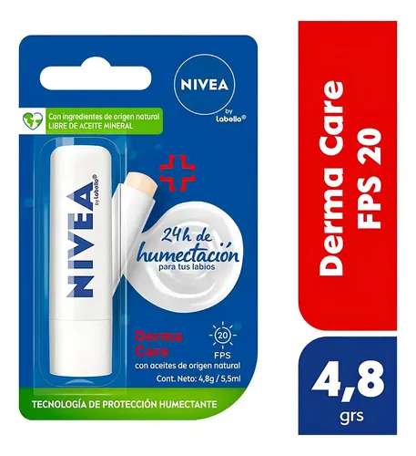 Protector Labial Nivea Derma Care Fps20 4,8g