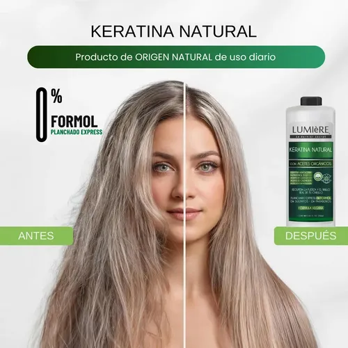 Keratina Natural Sin Formol +shampoo Y Serum Argan+antifrizz
