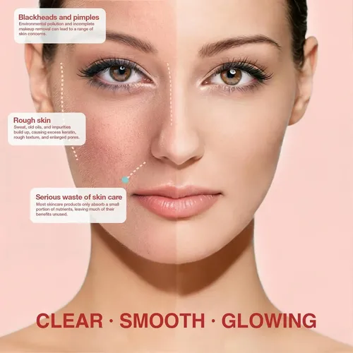 Dispositivo Limpiador Facial 6 En 1 Con Pantalla Led Rosa