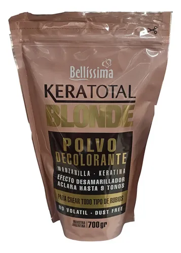 Polvo Decolorante Bellissima Keratotal Blonde 700g Aclara 9 Tonos