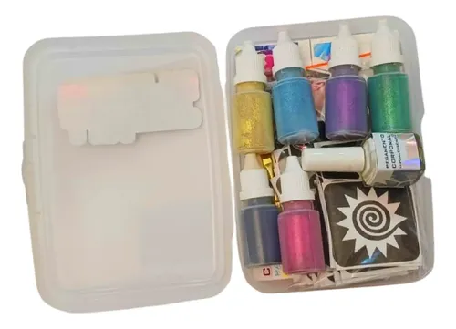 Kit Glitter Bar Tattoo Glitter Temporal Premium Makeup