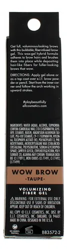 Gel Para Cejas E.l.f. Cosmetics Wow, Con Fibras, Tono Taupe,