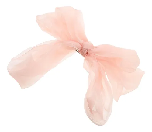 Lazo De Tul Con Clip De Pelo Con Lazo Francés Blush Pink