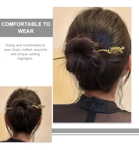 Palillo Chino Para El Pelo, Horquilla Metálica Vintage ^wjj