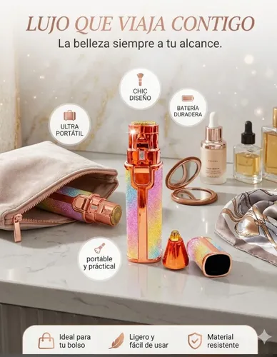 Depiladora Facial Electrica Y Rodillo Masajeador Facial