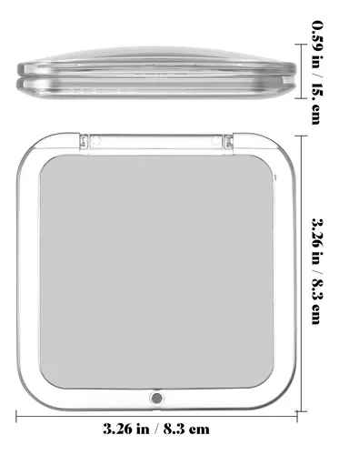 Espejo De Bolsillo Espejo Plegable Compacto Con Aumento De 7