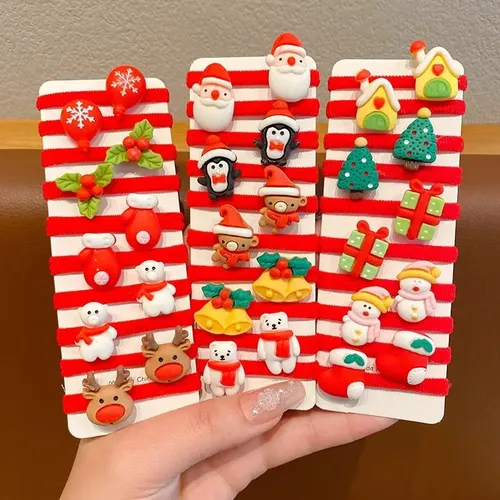 Cintas For El Pelo Navideñas Niñas Santa Reno Regalo
