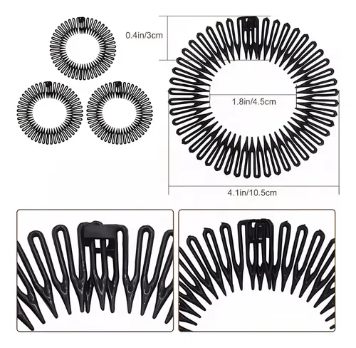 Vinchas Zig Zag Circulares X6 Diadema Plastica Mayorista