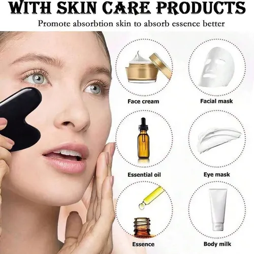 Kit De Masaje Facial Ice Roller Y Gua Sha 3 Herramientas +