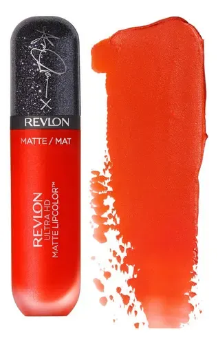 Labial Líquido Ashley Ultra Hd Matte Hot In Here Revlon Acabado Cremoso Color Hot In Here