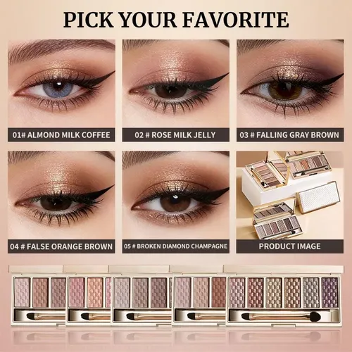 Paleta De Sombras Mauve Grey 6 Tonos Vegana Hxssll 03