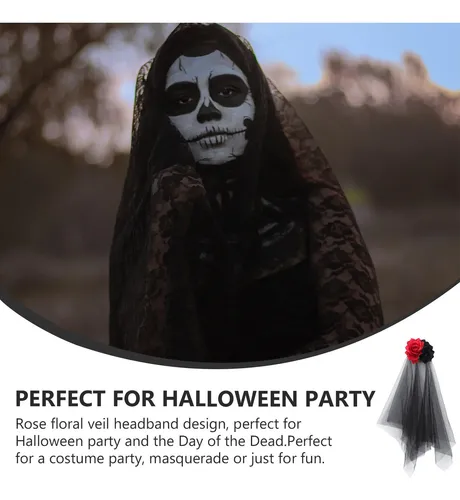 Diadema Creativa Para Halloween Con Velo De Cosplay Con Form