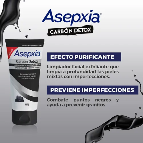 Asepxia Carbon Gel Exfoliante 120 G