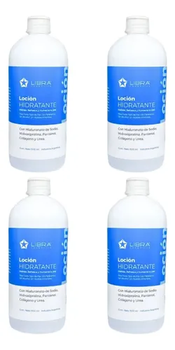 Loción Hidratante Tónica Libra Cosmética 4x500gr Rostro Sin Parabenos