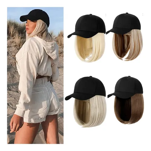 Gorra De Béisbol For Mujer Con Extensiones De Cabello,