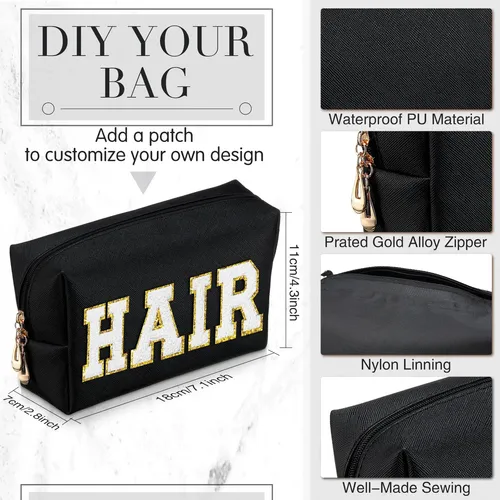 Bolsa De Maquillaje Sanwuta Preppy De Piel Sintética, Cosmét