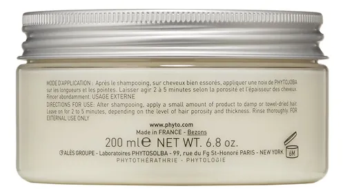 Mascarilla Capilar Phyto Phytojoba Hidratante Intensa Para C