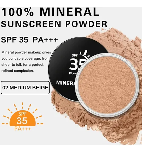 Polvo De Base Mineral Spf 35 Qiufsse 10g Beige Medio