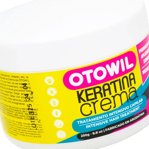 Otowil Keratina Crema Máscara Antifrizz Nutritiva X 250g