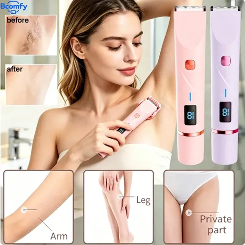 Depiladora Eléctrica Recargable Doble Cabezal Violeta