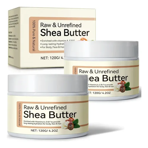 Crema Natural De Manteca De Karité Cruda Sin Refinar Para El Cuid