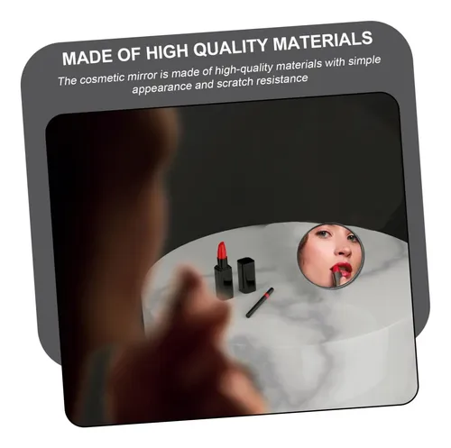 Espejo De Aumento 5x Con Ventosa Para Maquillaje Negro
