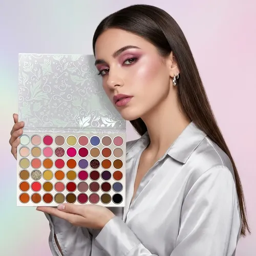 Paleta Sombras 54 Tonos Láser Y Brillo Mates Brillos Ojos