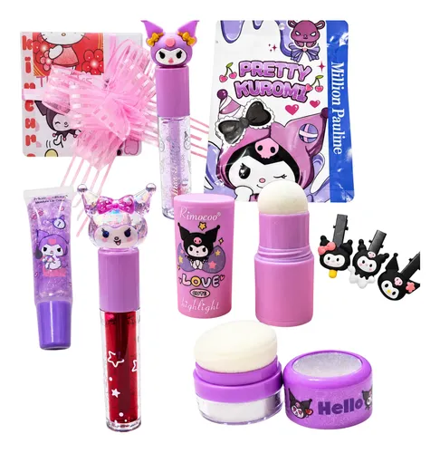 Box Maquillaje Kawaii Kuromi Completo Hermoso Regalo Cute