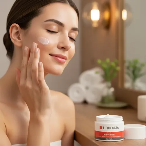 Crema Facial Apta Rosacea Hidrosomas Hialuronico Lidherma