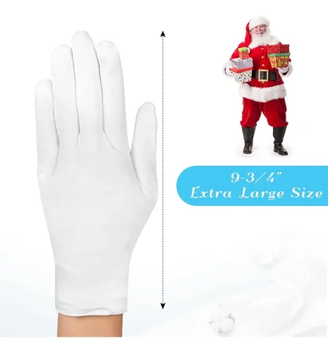 Guantes Algodón Blancos Xl Hidratantes Para Manos Secas