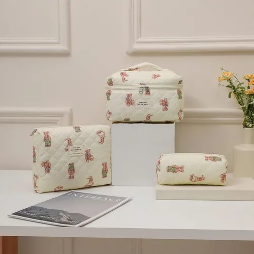 Uekeboag Bolsa De Maquillaje Acolchada De Viaje Para Mujer,