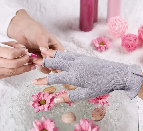 Guantes Sin Dedos Hidratantes Lavanda Para Manos Secas Uv