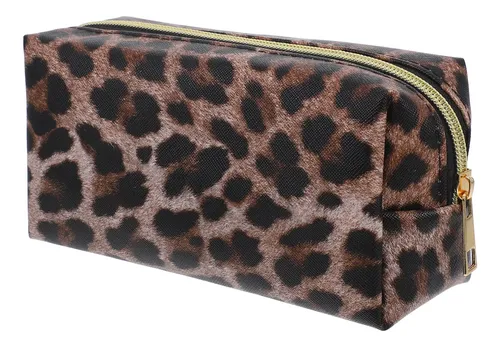 Bolso Organizador De Maquillaje Estampado Leopardo