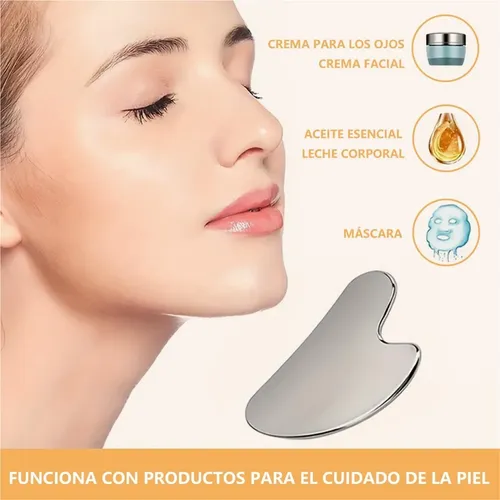 Herramienta De Gua Sha Facial De Acero Inoxidable,