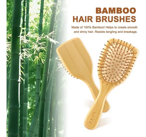 Liyi Cepillo De Bambú Para El Crecimiento Del Cabello Con Ba