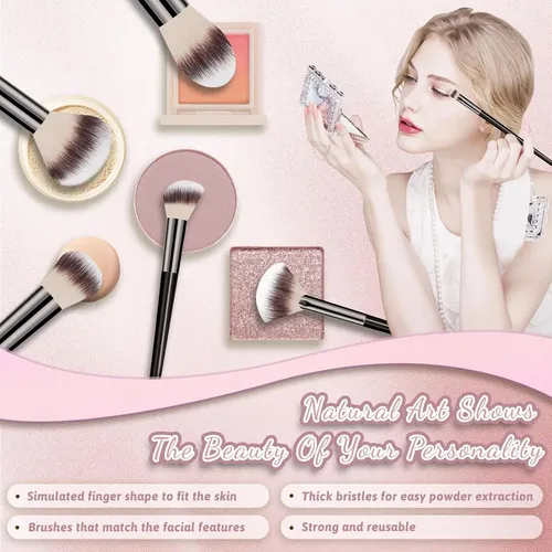 Kit Completo 20 Pinceles Maquillaje, Uso Diario Y Salón
