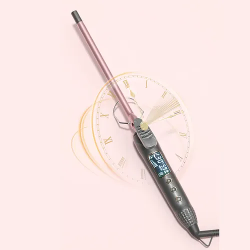 Rizador De Pelo Pequeño De 9 Mm, Tenazas Para Rizar, 80  -2 Rose Gold